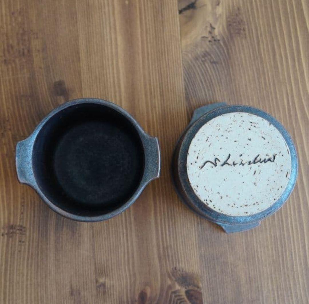 橋本忍　耐熱鉄黒ココット オーブン皿　直火　作家もの