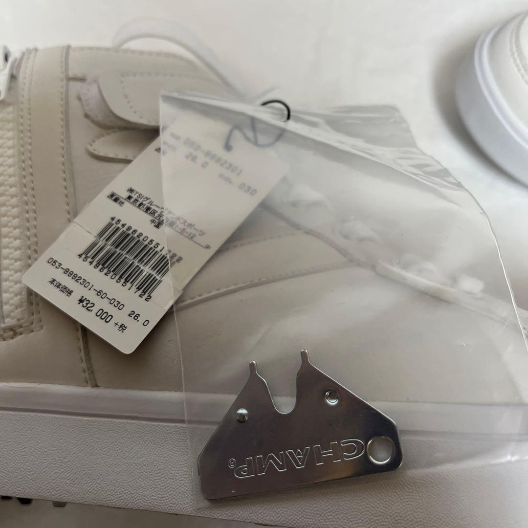 新品 PEARLY GATES ハイカット ゴルフシューズ 白26cm