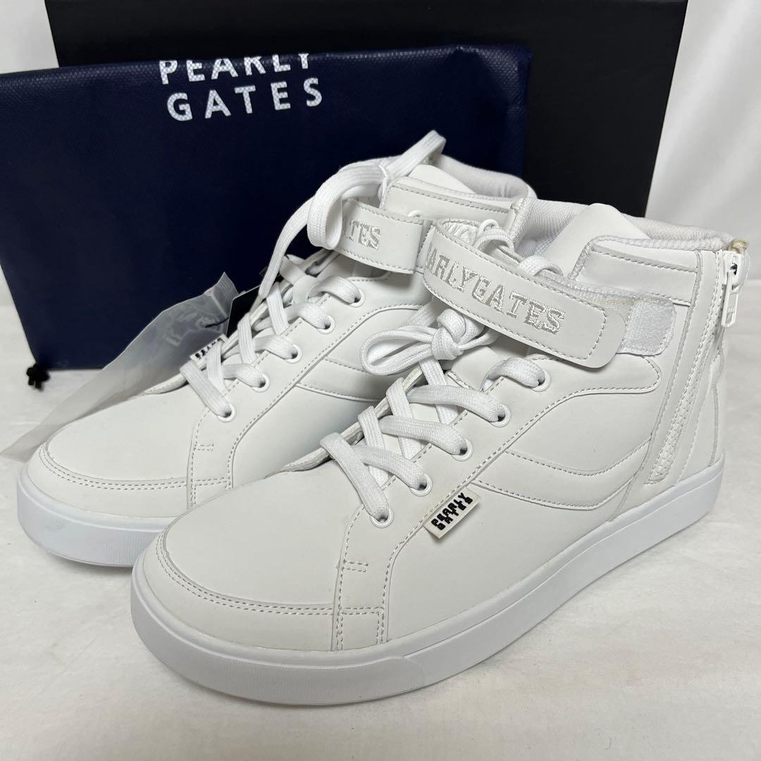 新品 PEARLY GATES ハイカット ゴルフシューズ 白26cm