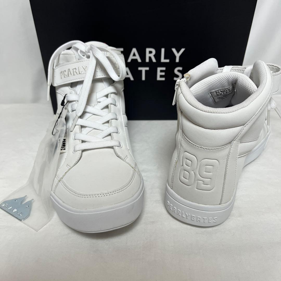 新品 PEARLY GATES ハイカット ゴルフシューズ 白26cm