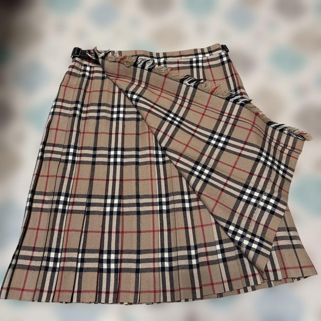 バーバリーブルーレーベル 巻きスカート 36ノバチェック