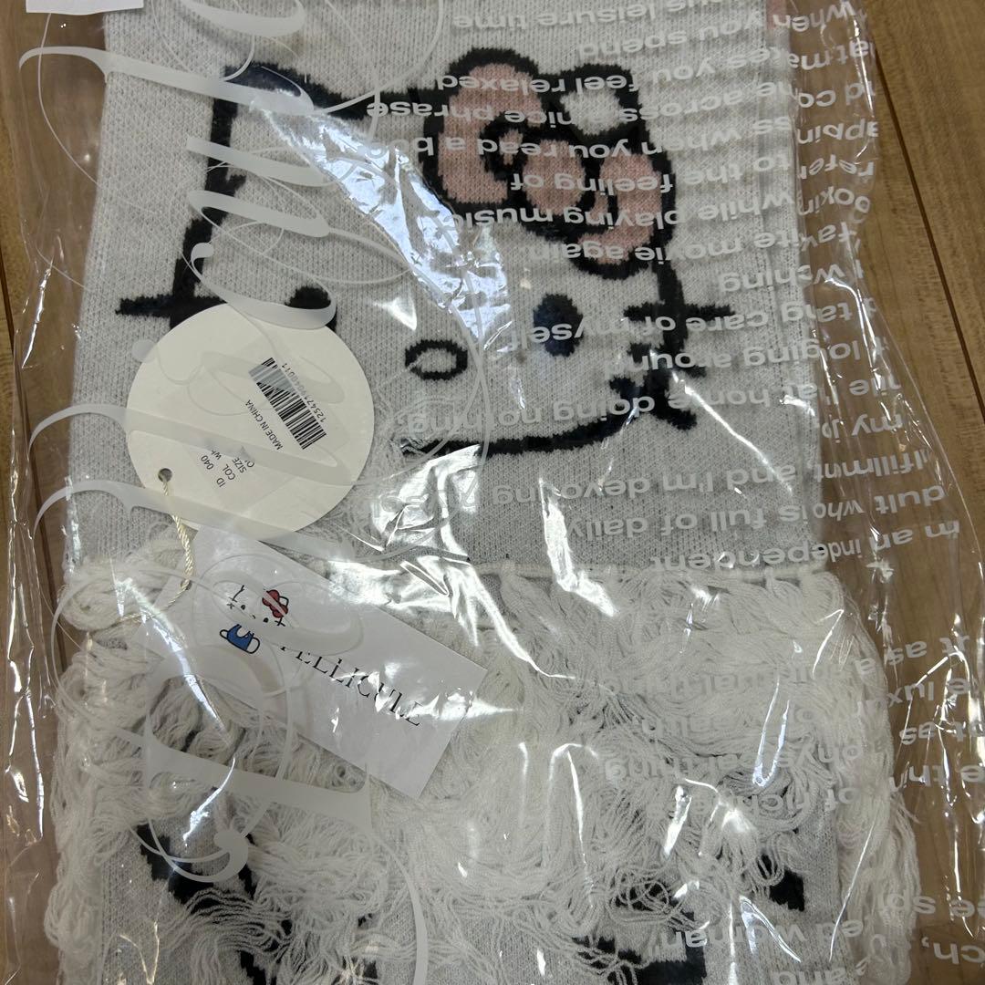 小物 PELLICULE HELLO KITTY hug knit muffler