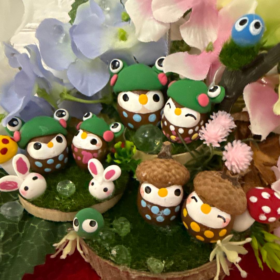 どんぐりアート♡メモスタンドオブジェ5点♡