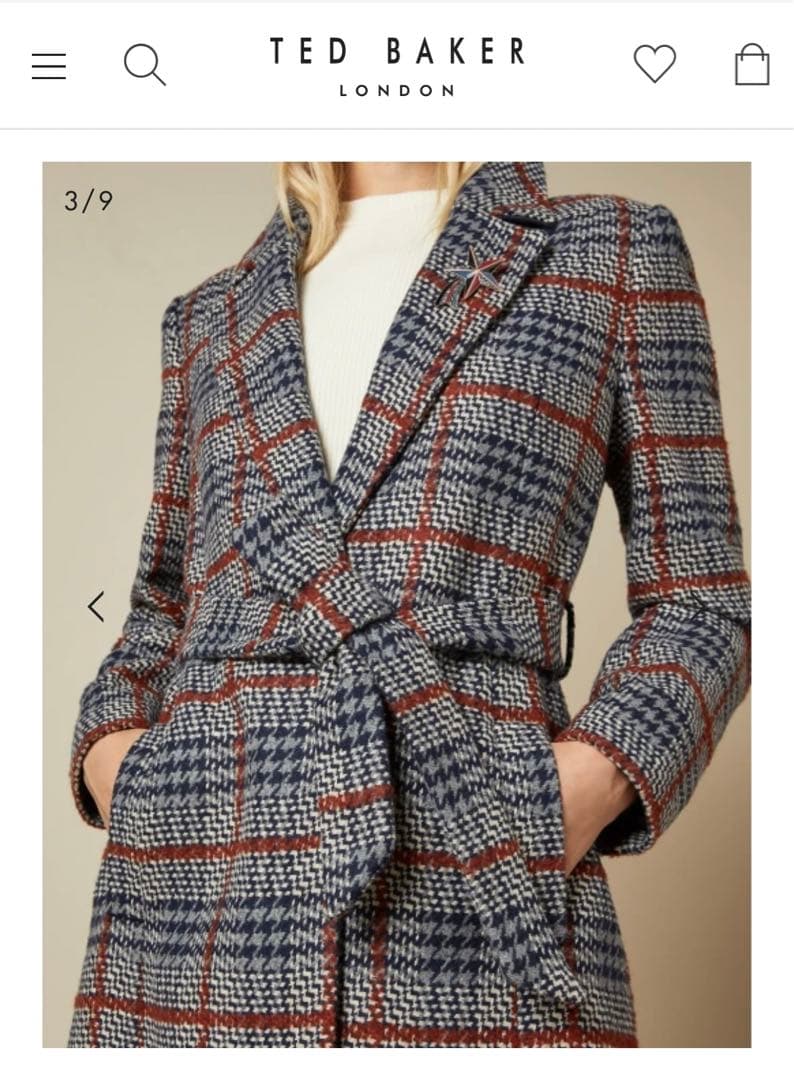 テッドベイカー　TED BAKDR チェックコート