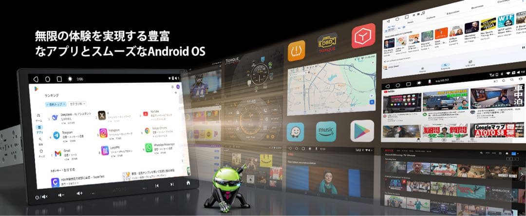 カーナビ 10.1型⭕️ATOTOMOVE⭕️Android無線CarPlay/4G