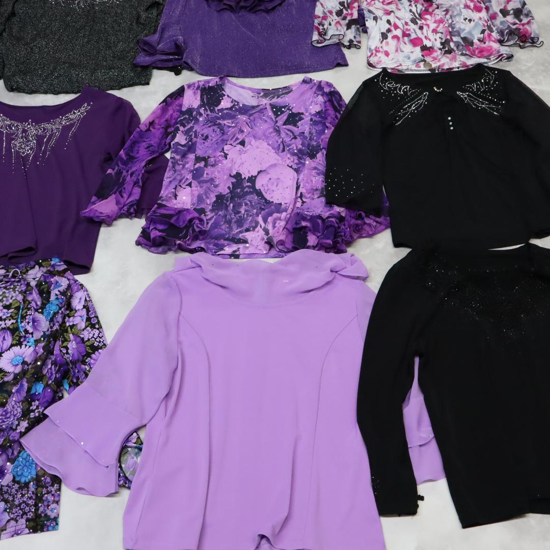 【美品 社交ダンス 衣装 レッスン着 20着 まとめ売り】ブラウス トップス