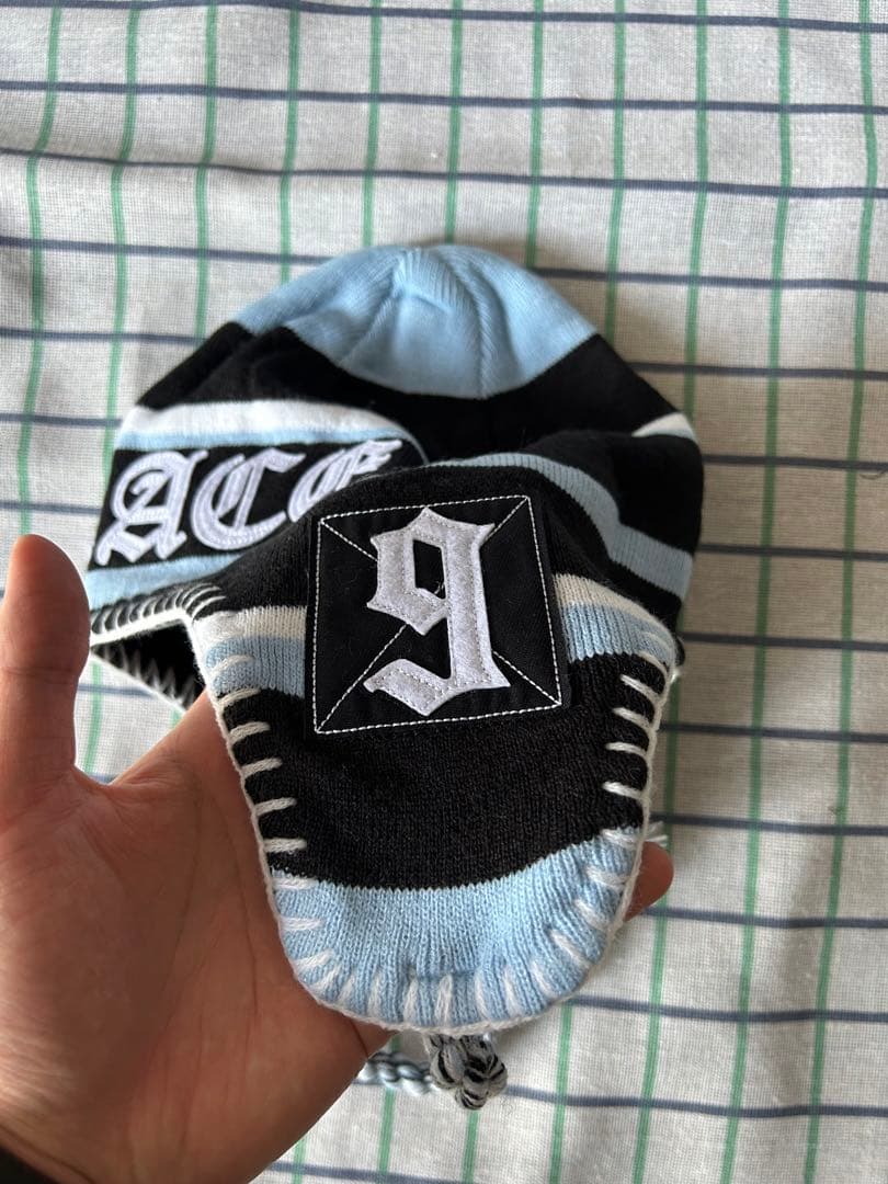 PALACE × UNION コラボ ペルビアンビーニー ブラック×ブルー