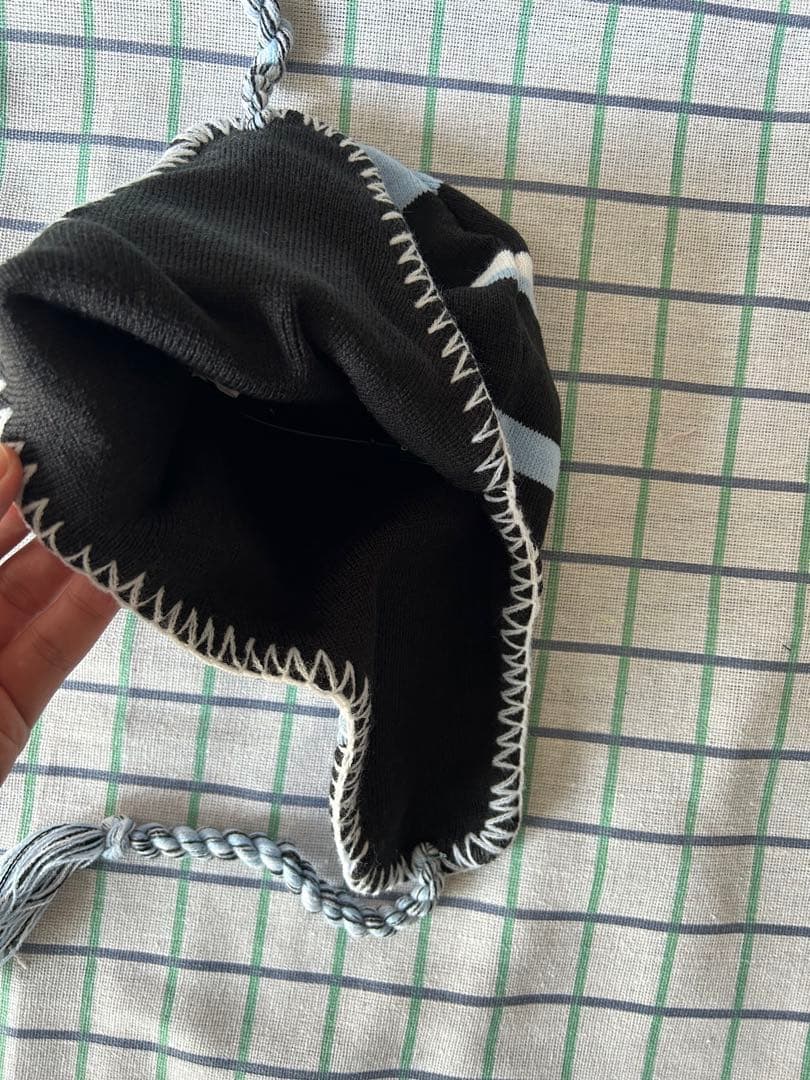 PALACE × UNION コラボ ペルビアンビーニー ブラック×ブルー