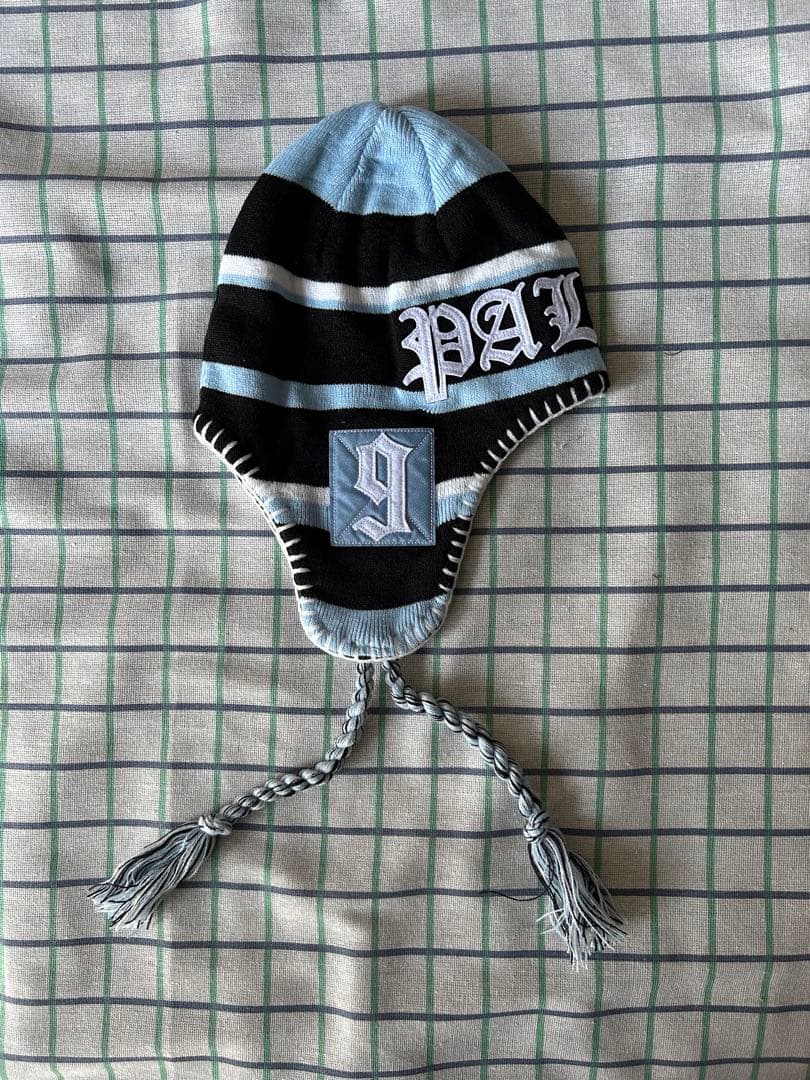 PALACE × UNION コラボ ペルビアンビーニー ブラック×ブルー