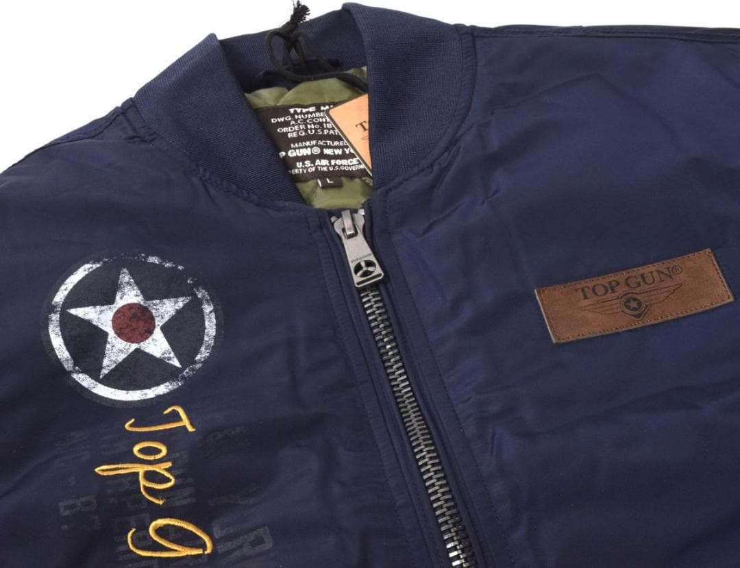 未使用 TOP GUN トップガン フライトジャケット L 中綿 MA-1