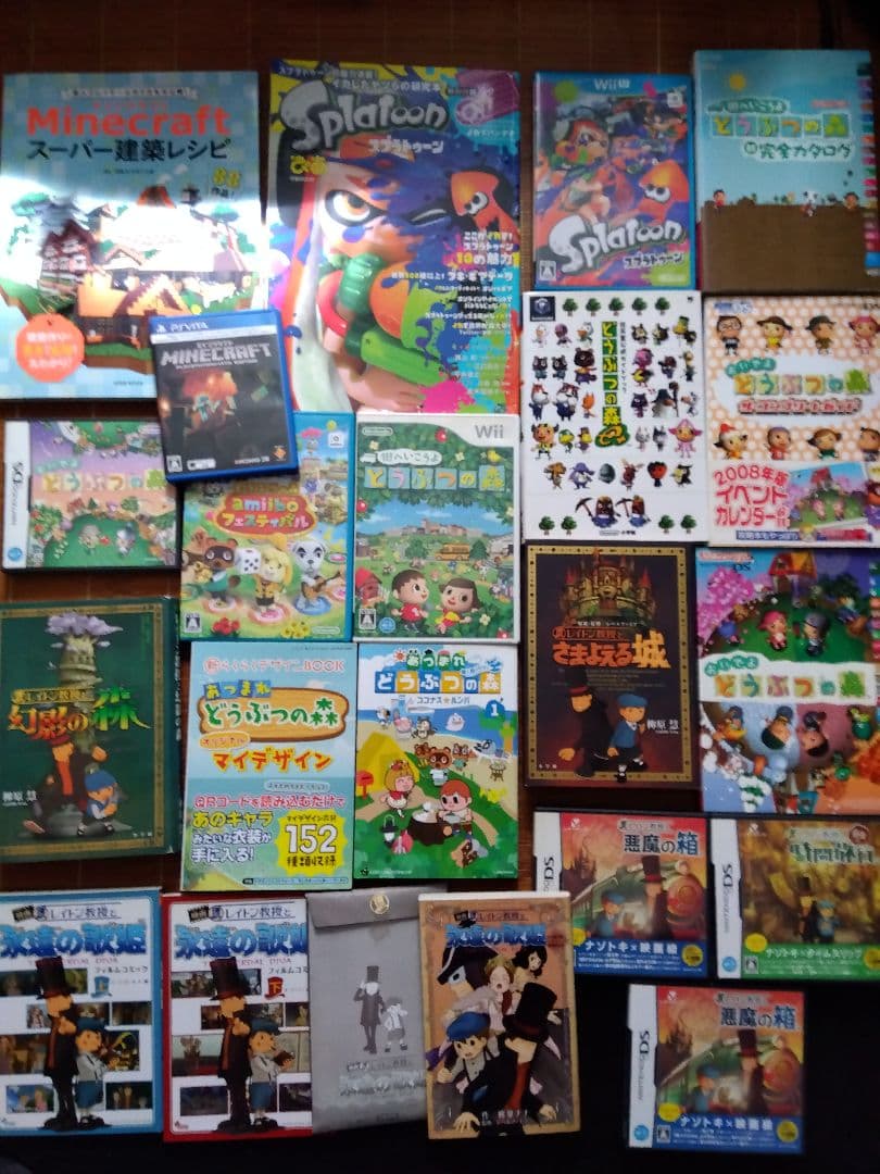 レイトン教授　Minecraft　スプラトゥーン　どうぶつの森　本いりいろセット