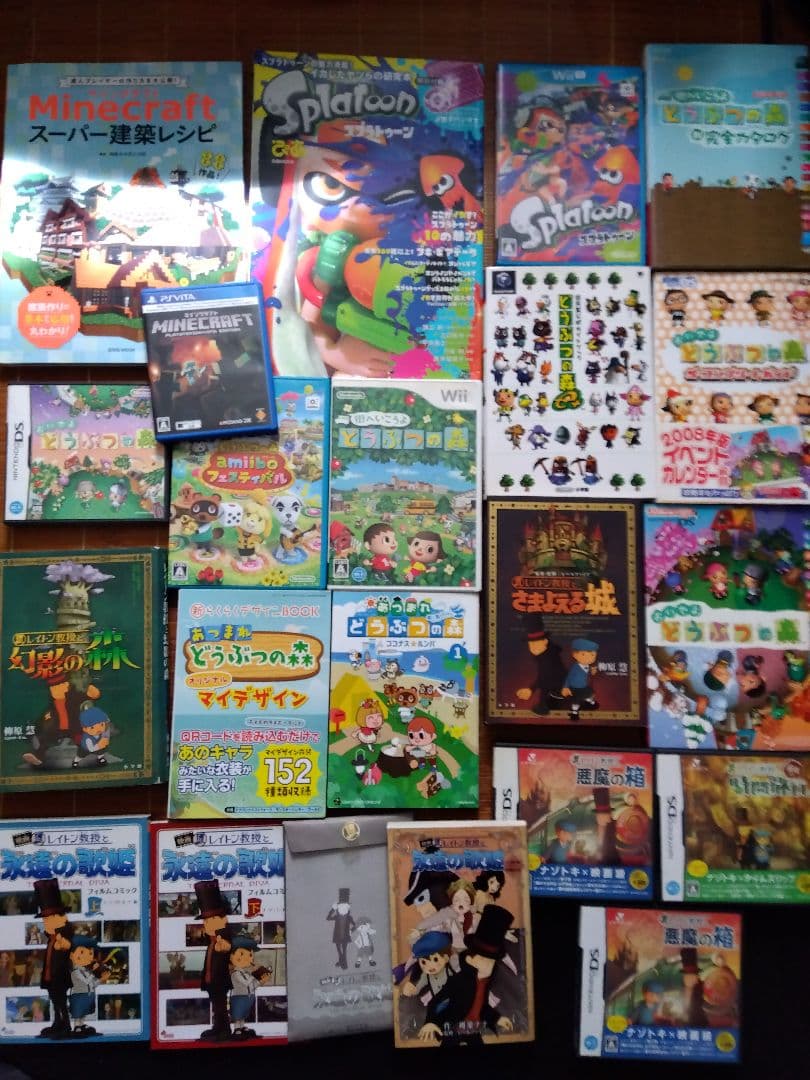 レイトン教授　Minecraft　スプラトゥーン　どうぶつの森　本いりいろセット