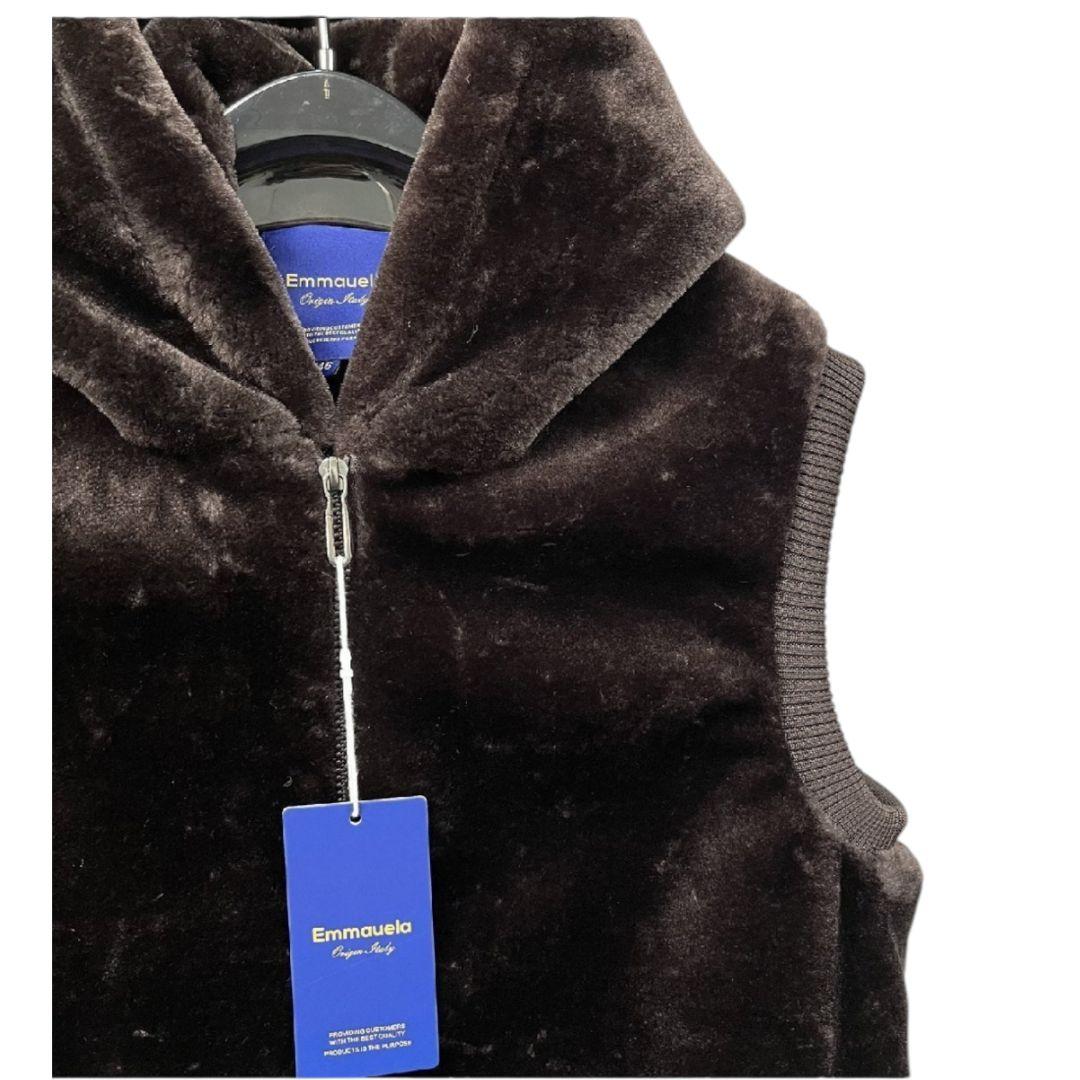 ミンクカシミヤ混　ファーベスト 　Emmauela　ミラノ　男女兼用　L