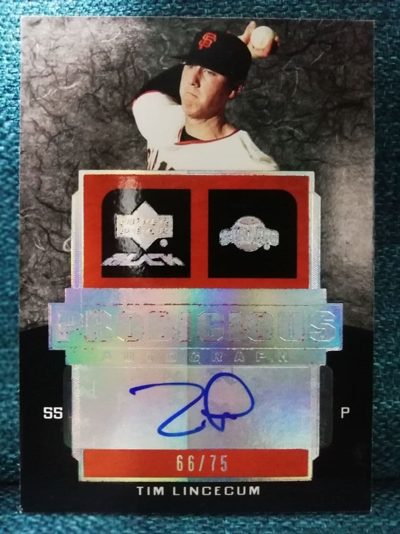 その他 Lincecum 2007 Upper Deck UD Black auto