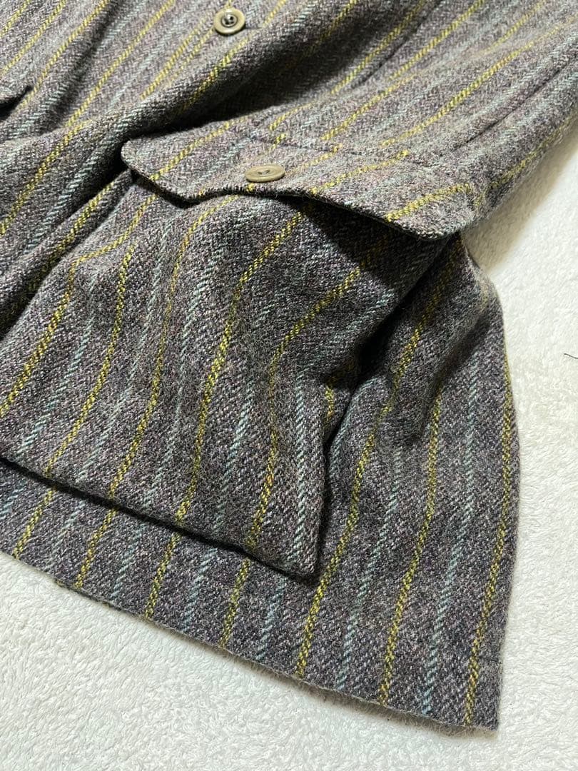 dris van noten ヘリンボーン　テーラードジャケット　48 パープル