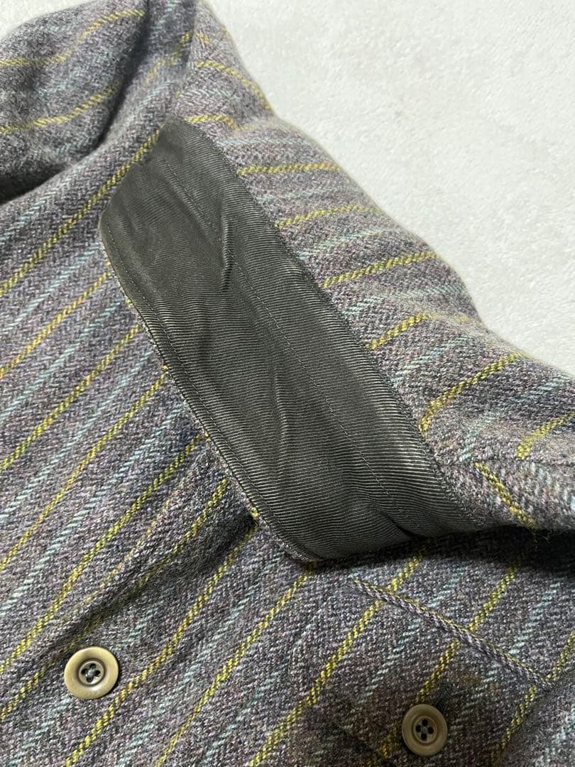 dris van noten ヘリンボーン　テーラードジャケット　48 パープル