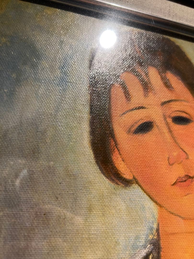 Modigliani【少女の肖像】肉筆油彩画　模写