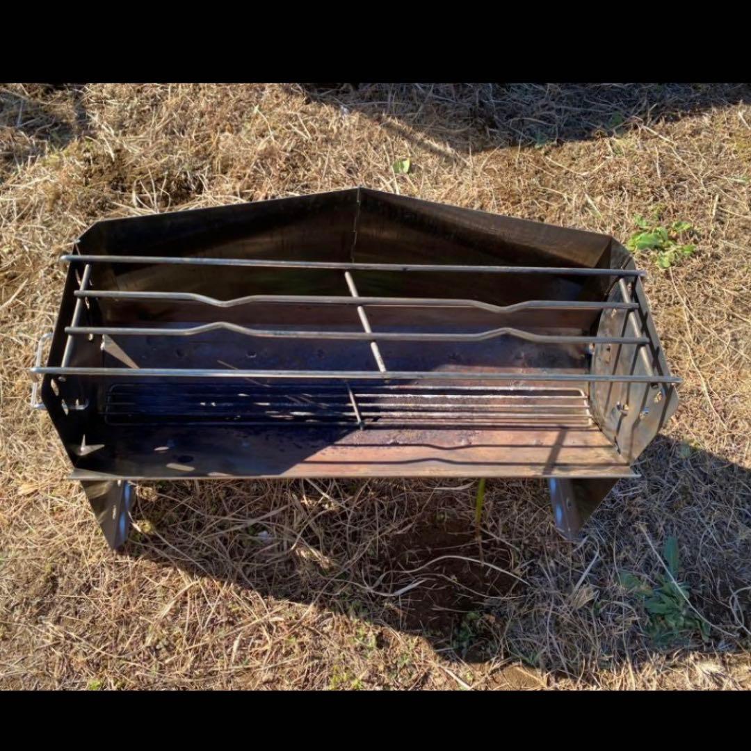 【廃盤品】レア✳️ユニフレーム 薪グリル 焚き火台 キャンプ バーベキュー　ラージ