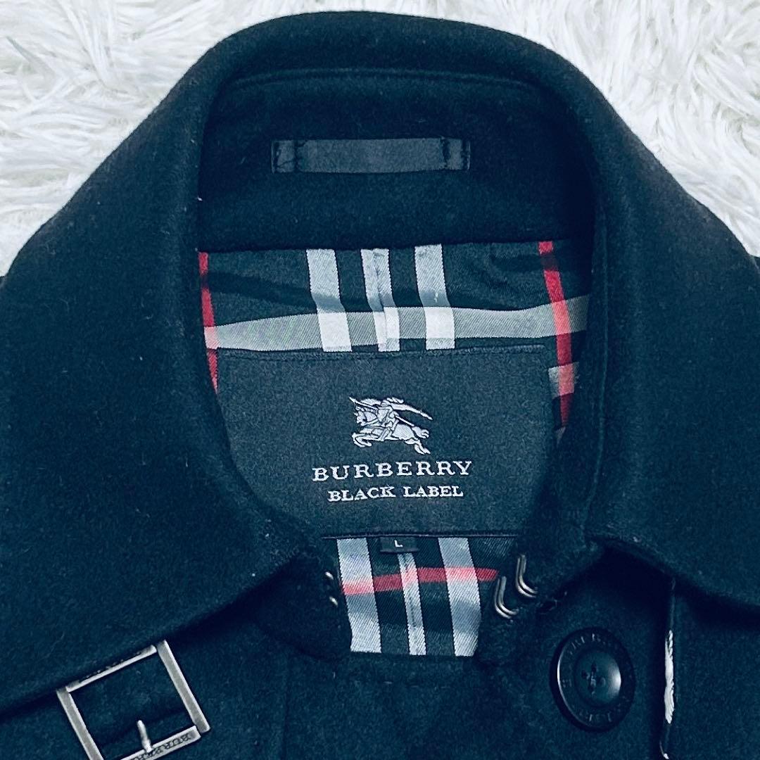 バーバリーブラックレーベル ウール　カシミヤ トレンチコート　チェック