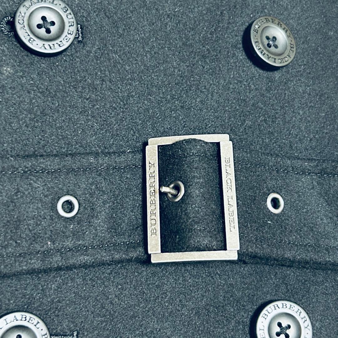 バーバリーブラックレーベル ウール　カシミヤ トレンチコート　チェック