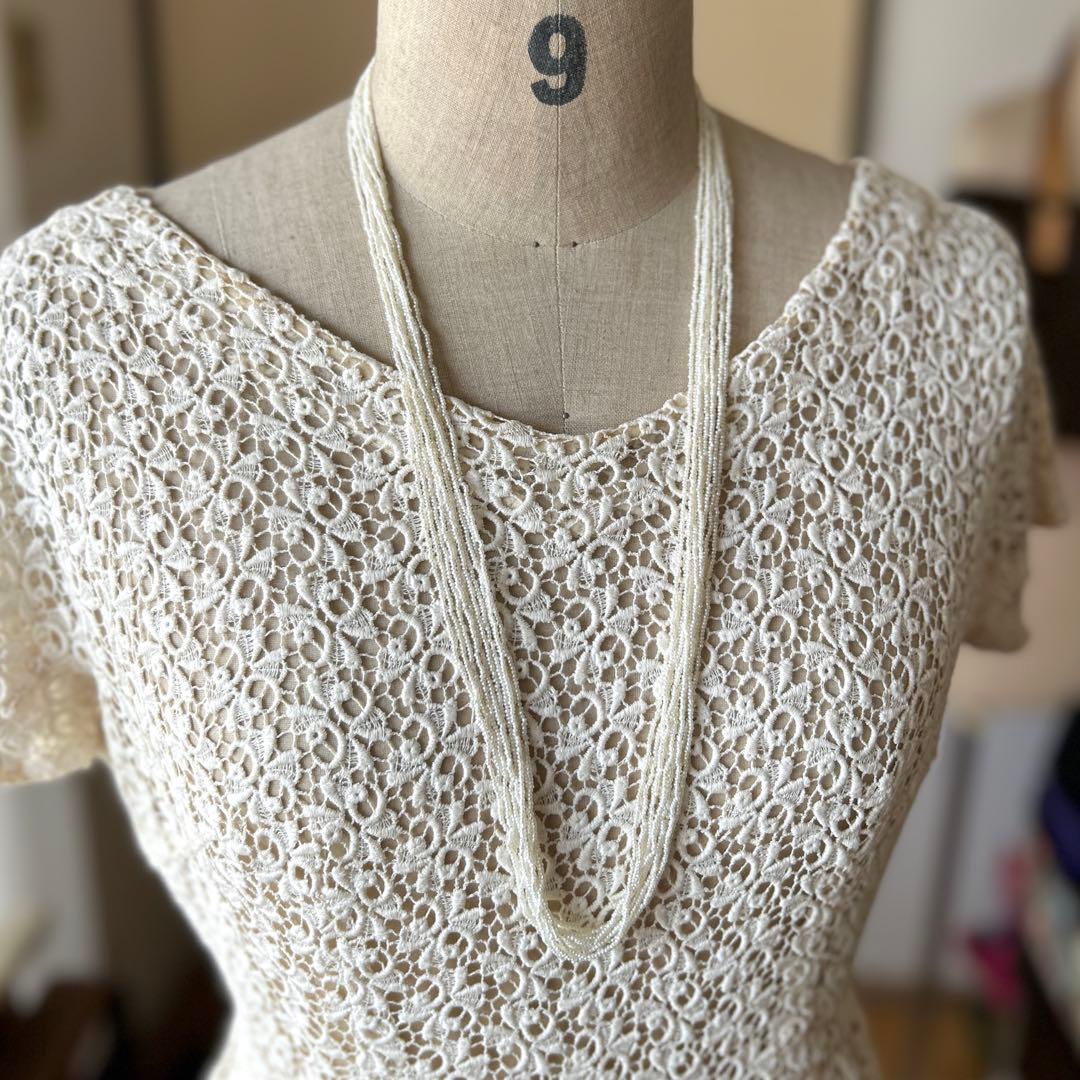 あこや本真珠　極芥子10連ロングネックレス　　砂芥子