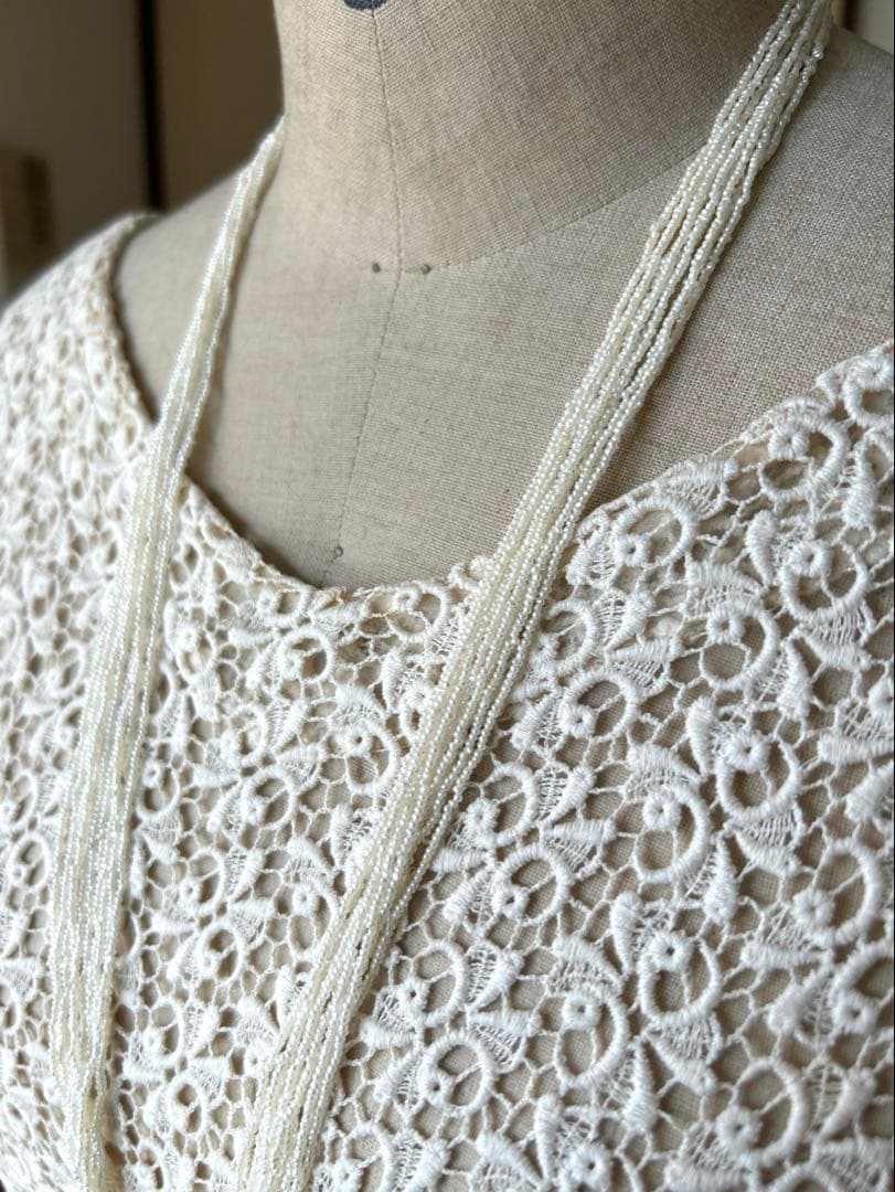 あこや本真珠　極芥子10連ロングネックレス　　砂芥子