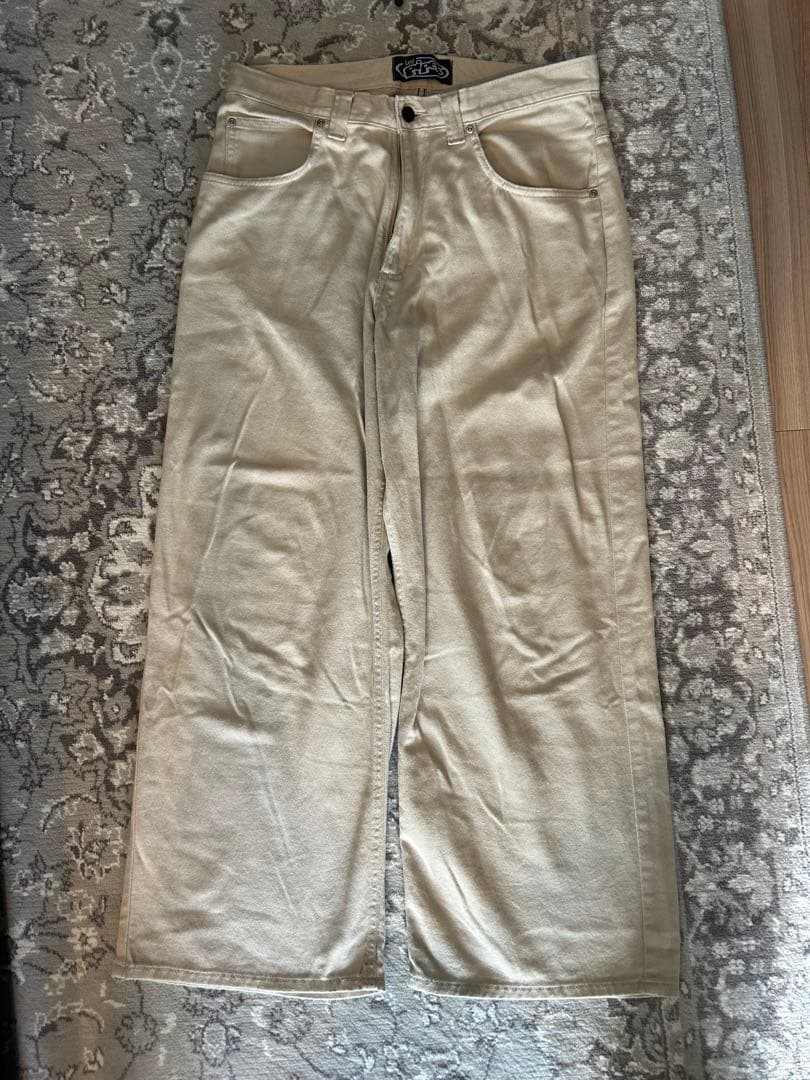 復刻 Lee pipes デニム ワークパンツ チノパン ベージュ バギー