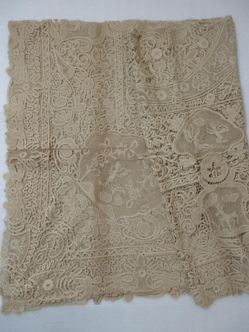 (O-41)汕頭 スワトウ テーブルクロス 刺繍 レース