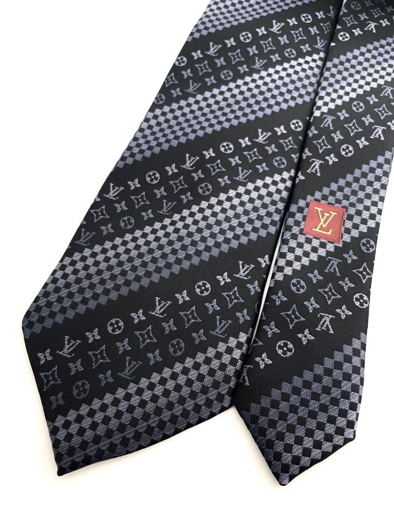 美品 ルイヴィトン ネクタイ ハイブランド モノグラム ダミエ クラヴァット