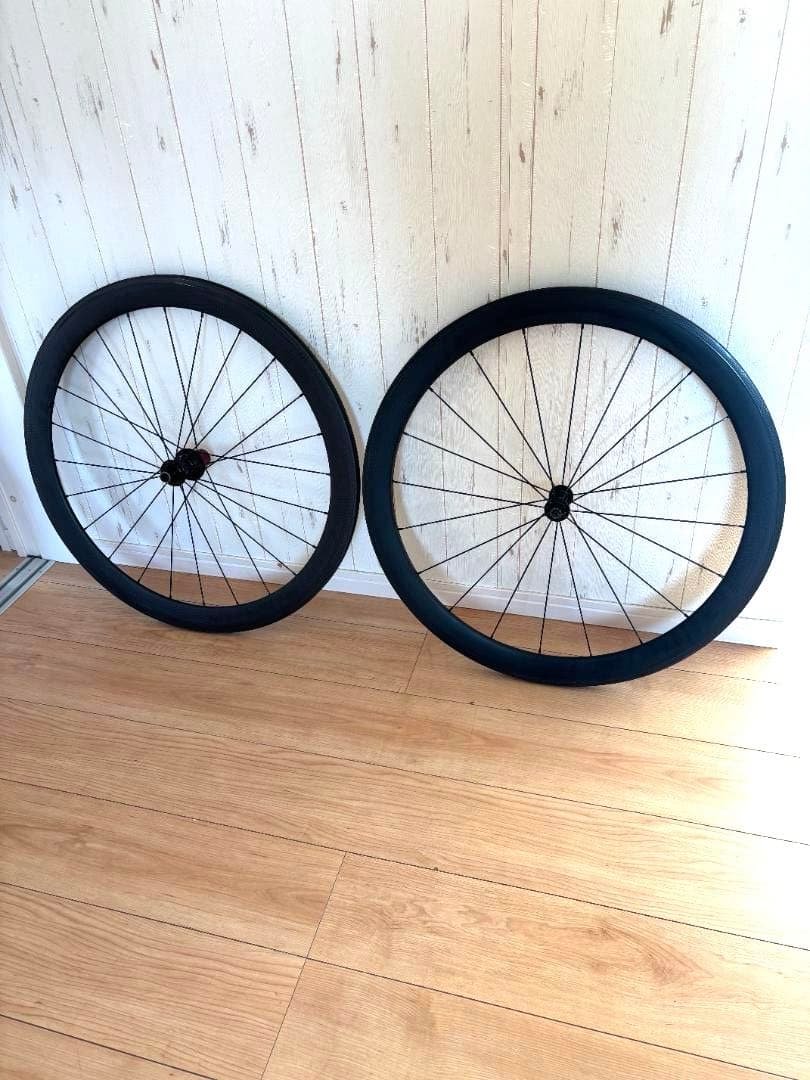50mm カーボンチューブラーホイール 700C シマノ10速・11速