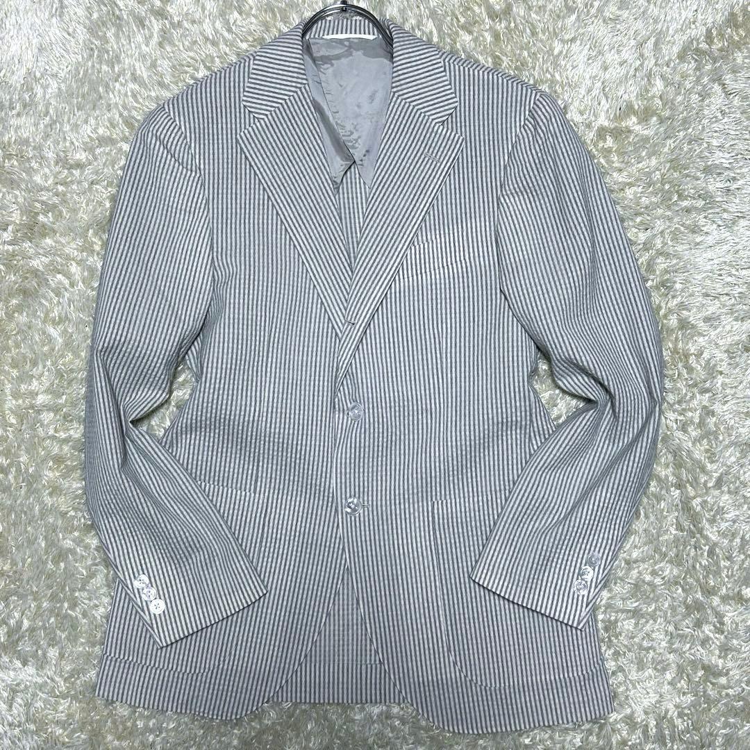 【美品 現行 カノニコ シアサッカー】バーニーズニューヨーク　スーツ　イタリア製