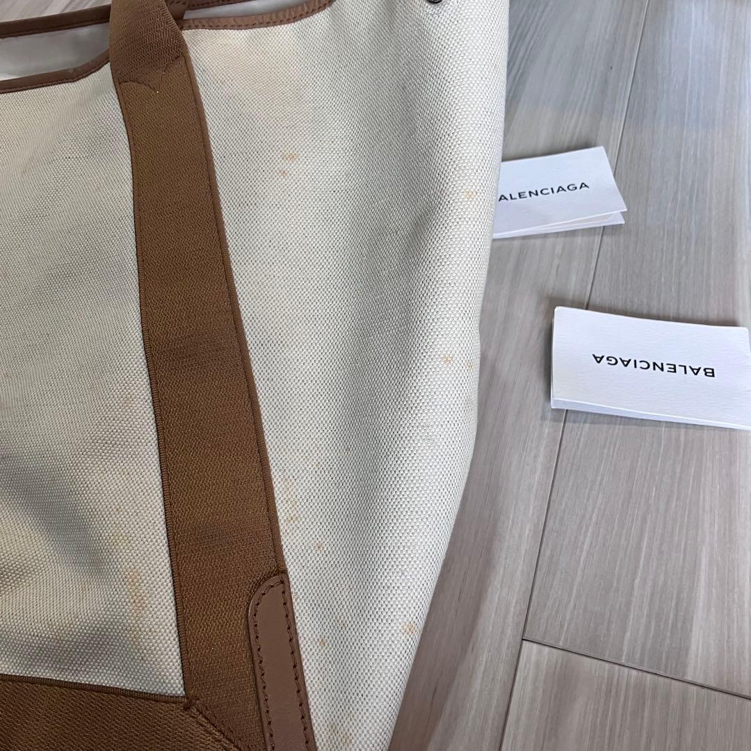 BALENCIAGA トートバッグ キャメル　ブラウン　希少サイズ　汚れ多数
