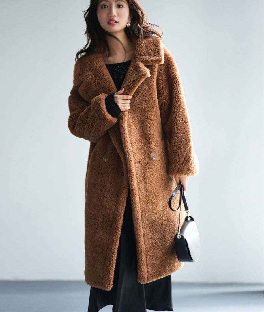 SAISON DE PAPILLON セゾンドパピヨン ボアコート テディ