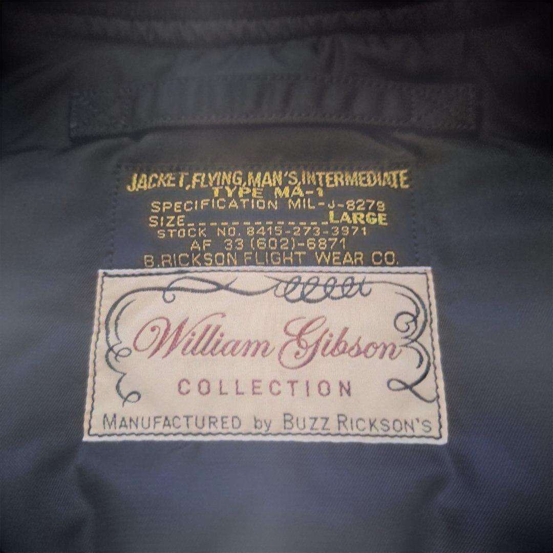 BUZZ RICKSON'S ウィリアムギブソン MA-1 ブラック L