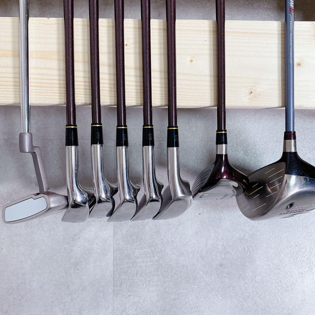 T153 Quincy 他 ゴルフクラブ レディース セット 赤 初心者 練習