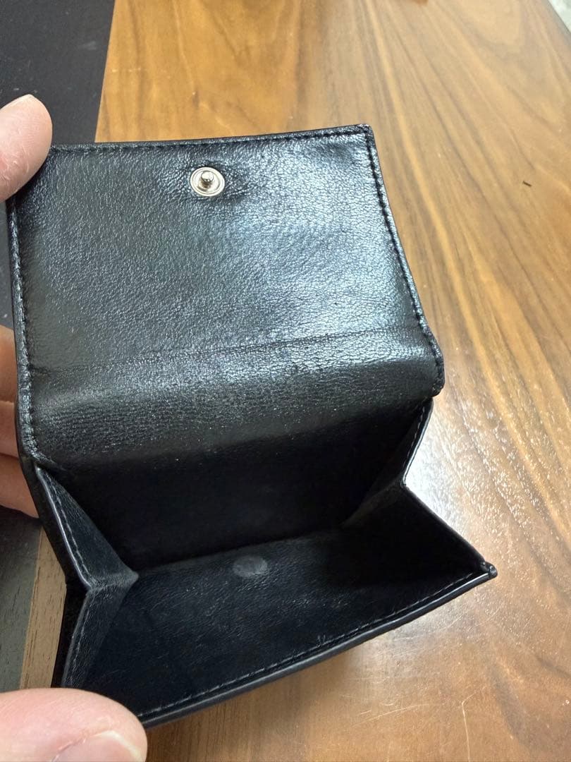 ⭐️さちゃ⭐️BALENCIAGA ブラックレザー 三つ折り財布