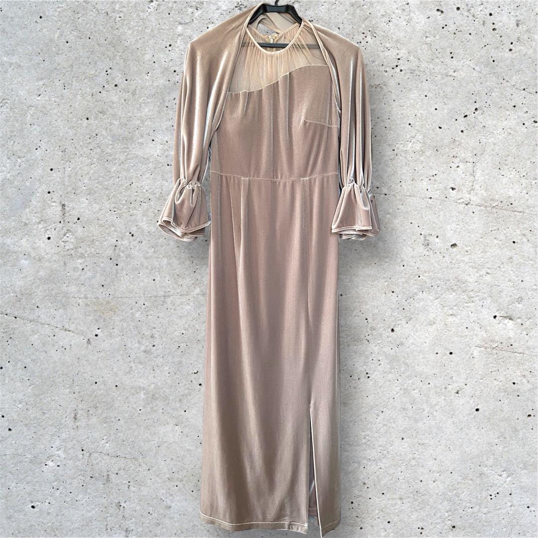 AMERI （アメリ） 2WAY CURVE VELOURS DRESS