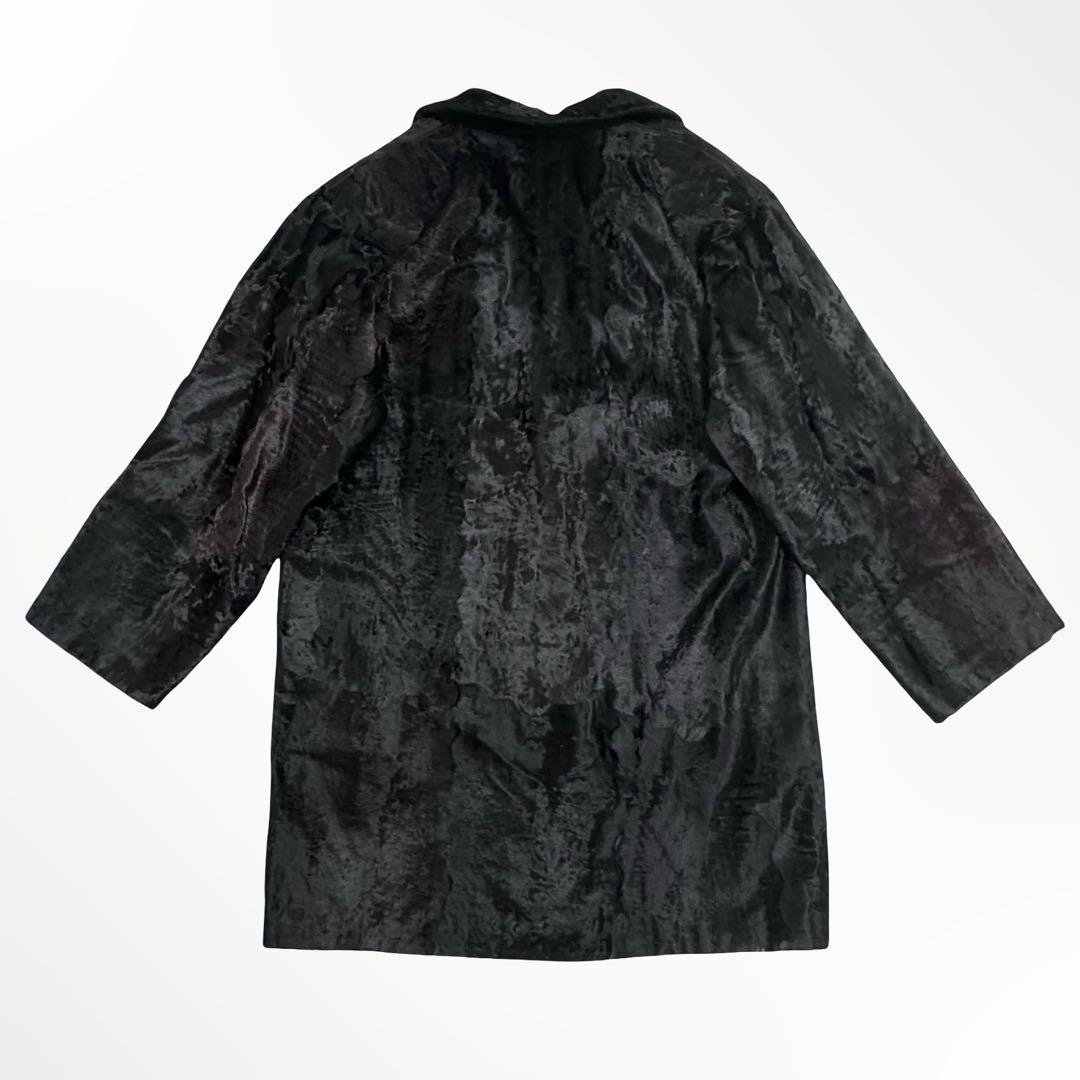 Chloe クロエ ベロア×ハラコ調 ロングコート レディース ヴィンテージ