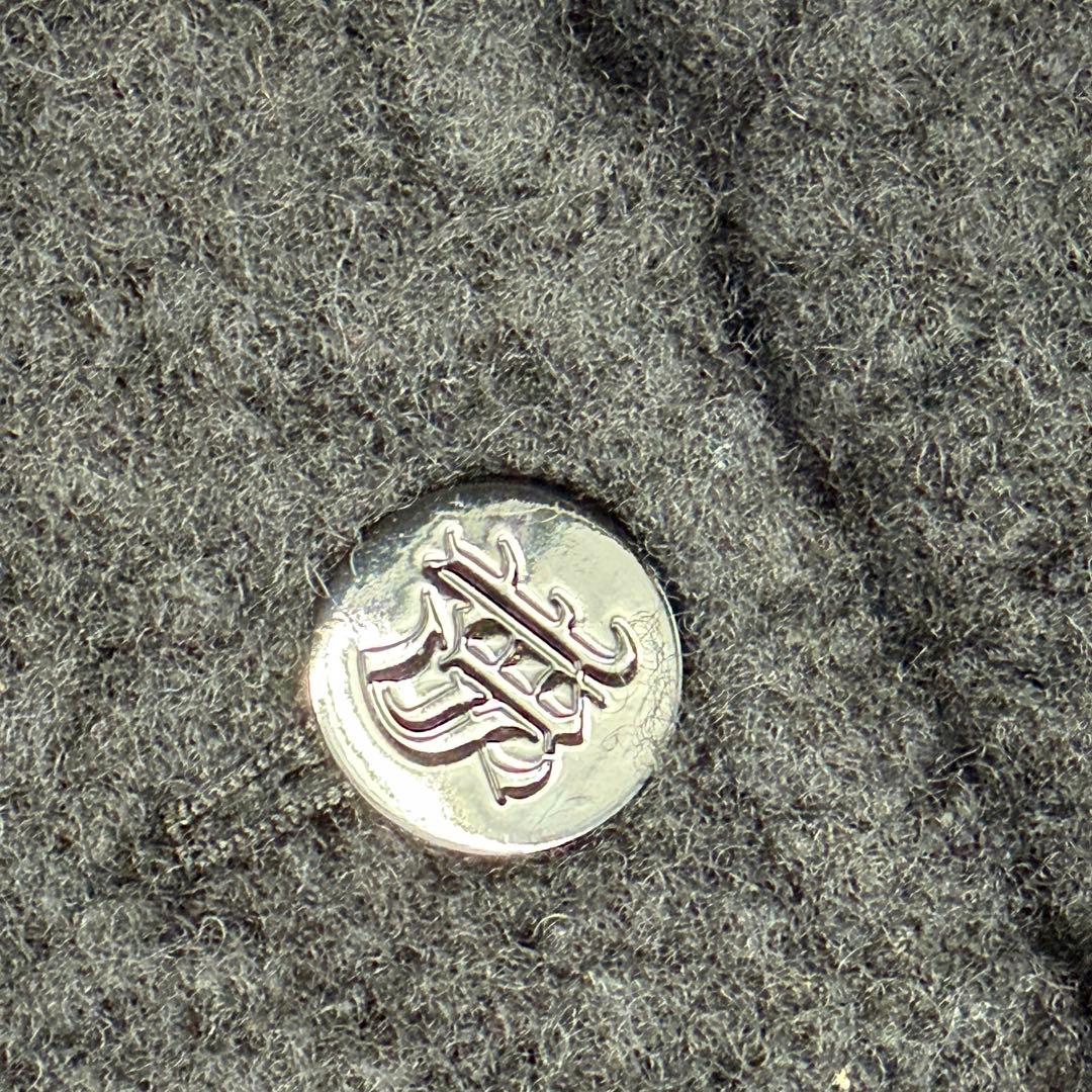 【現行美品】ポールスミス レオパード ボア ベルト付きウールロングコート L 黒