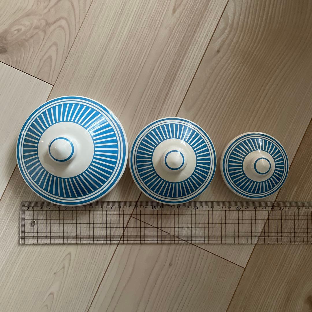 【値下げ中！】ホーロー入れ子式キャニスター3個セット