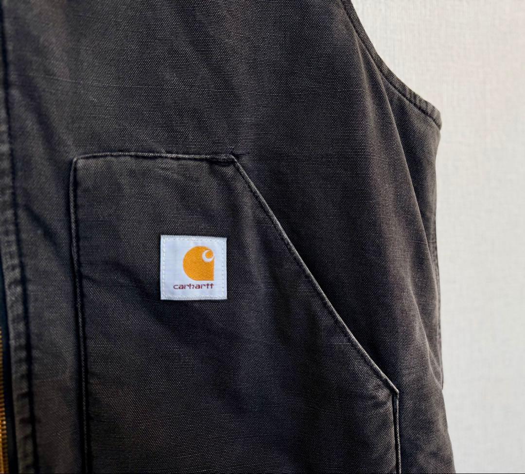 超超スペシャル 90s 星タグ ヴィンテージ カーハート ベスト XL ブラック