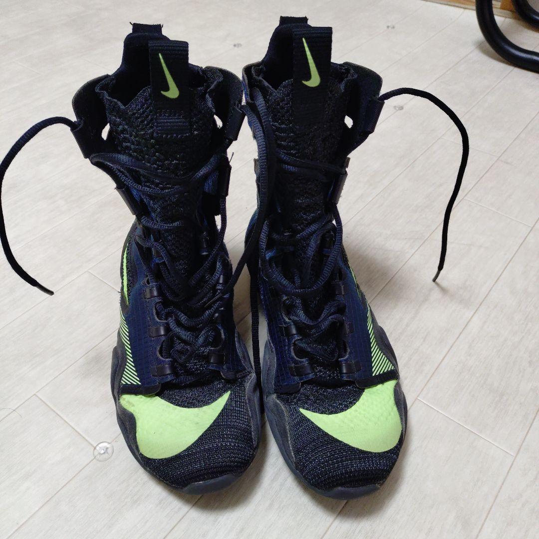 Nike ハイパーko2 ボクシングシューズ ブラック　ネイビー/ライム