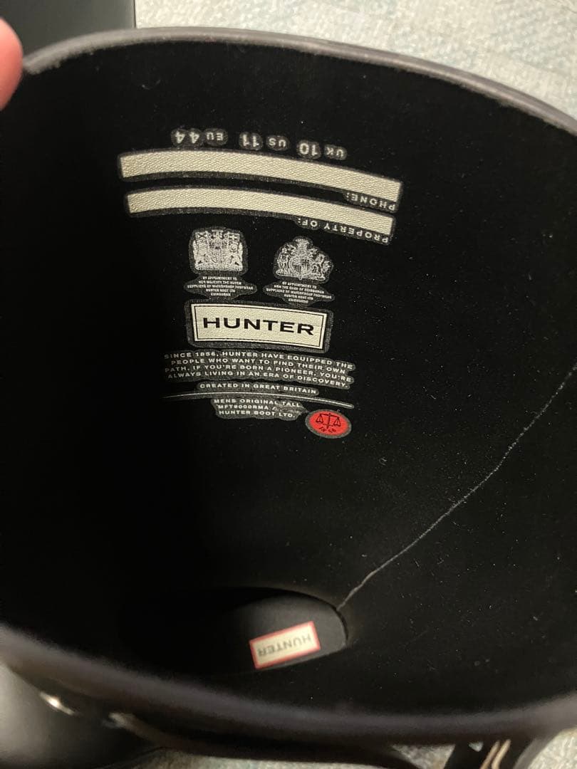 HUNTER ブラック 長靴 44