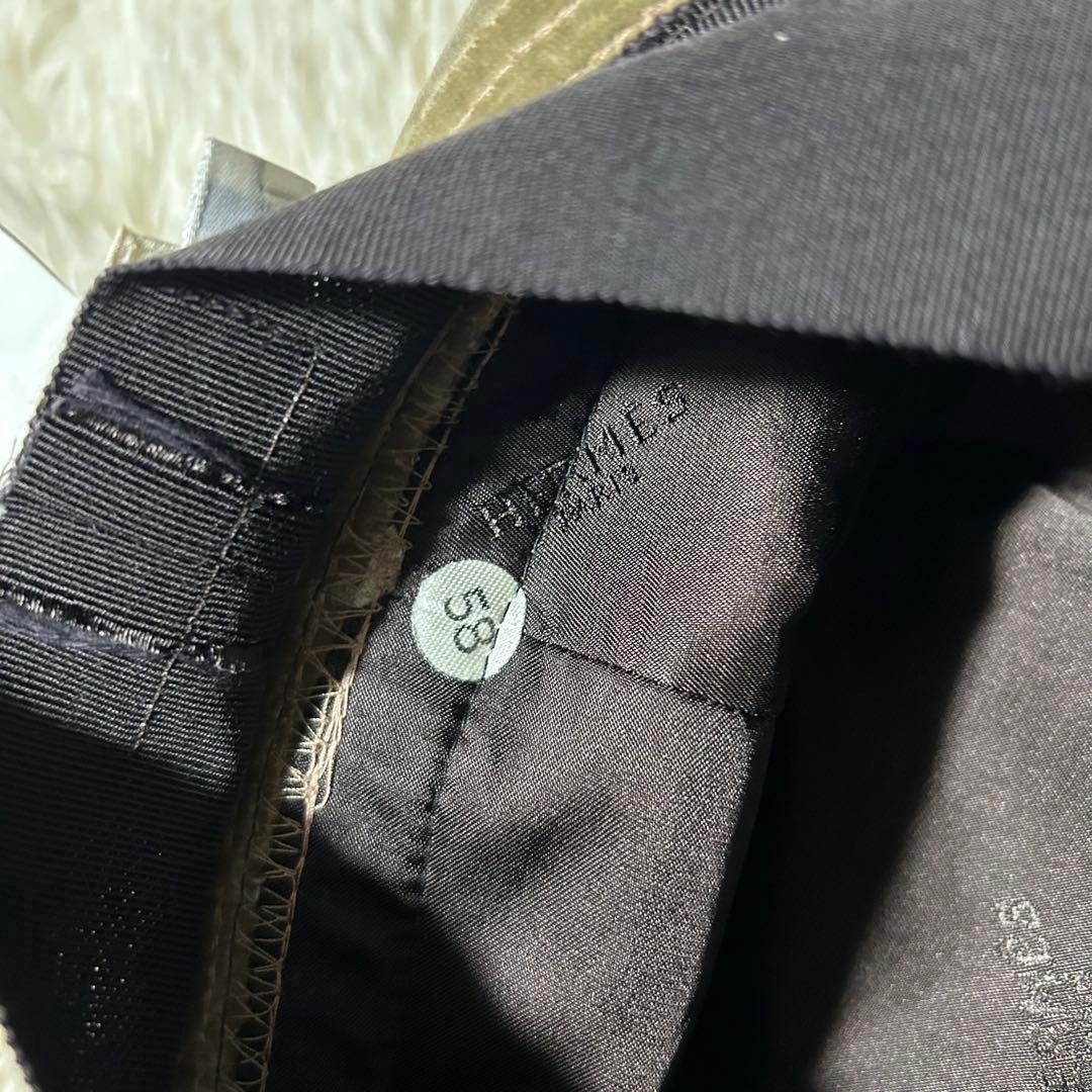 HERMES ハット 帽子 リボン