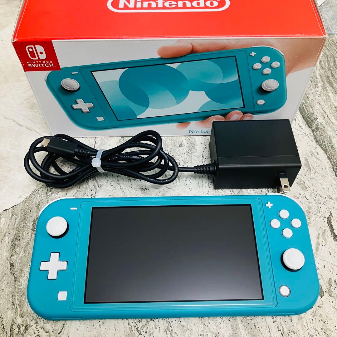Nintendo Switch Lite ターコイズ 本体 箱付 画面保護