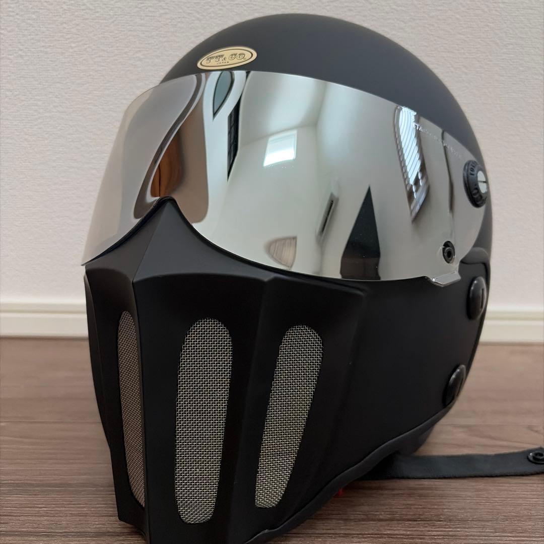 【廃盤•レア•美品】TT&CO.マッドマッスク マットブラック　別売りシールド付