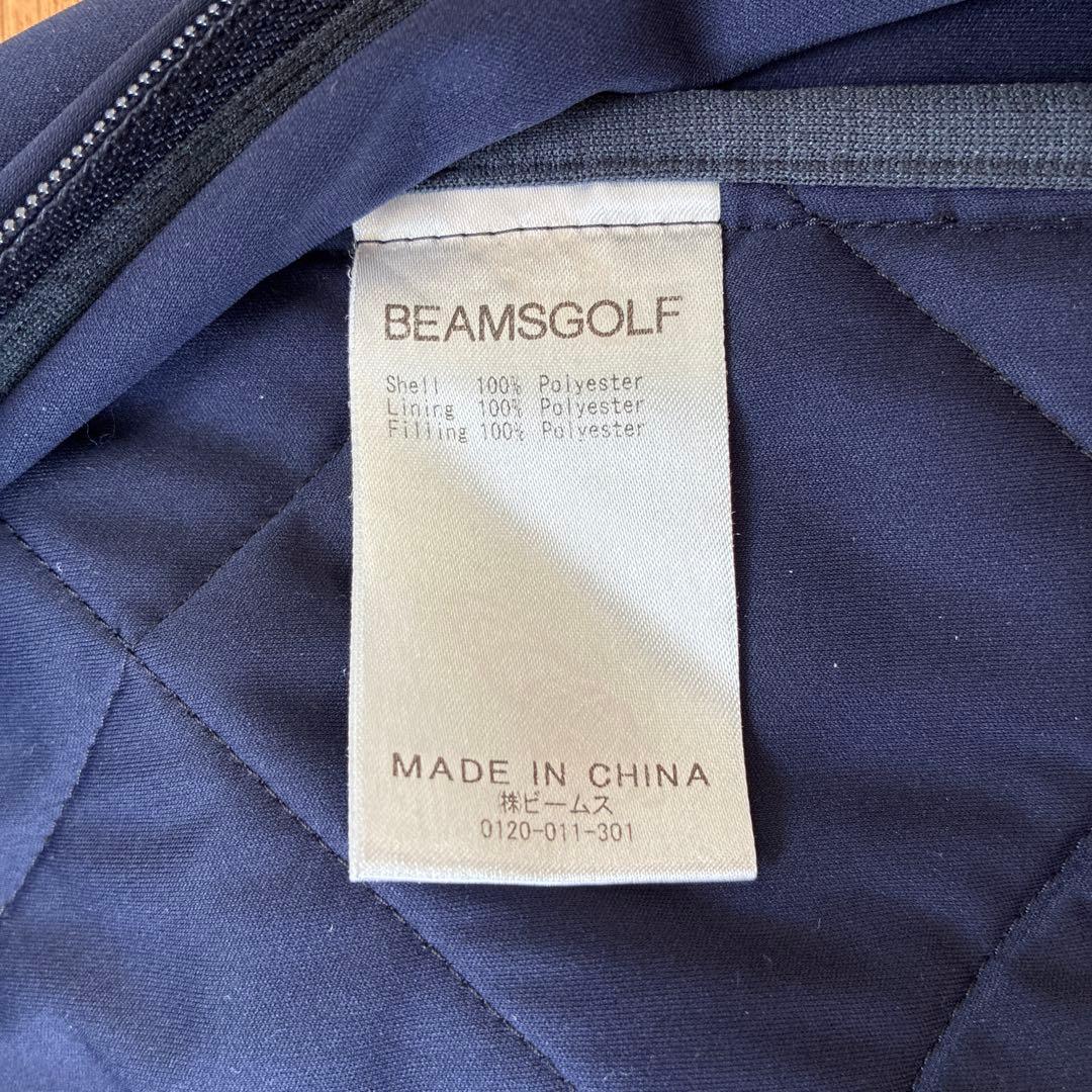 BEAMS GOLF キルティング プルオーバー L ネイビー 防寒ゴルフウェア