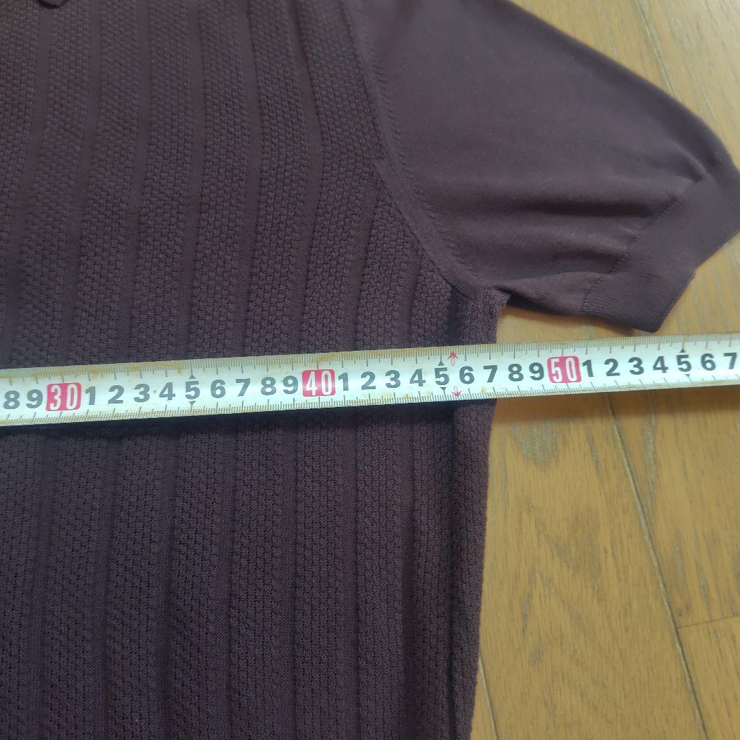【美品】Gran Sasso ダークブラウン ポロシャツ