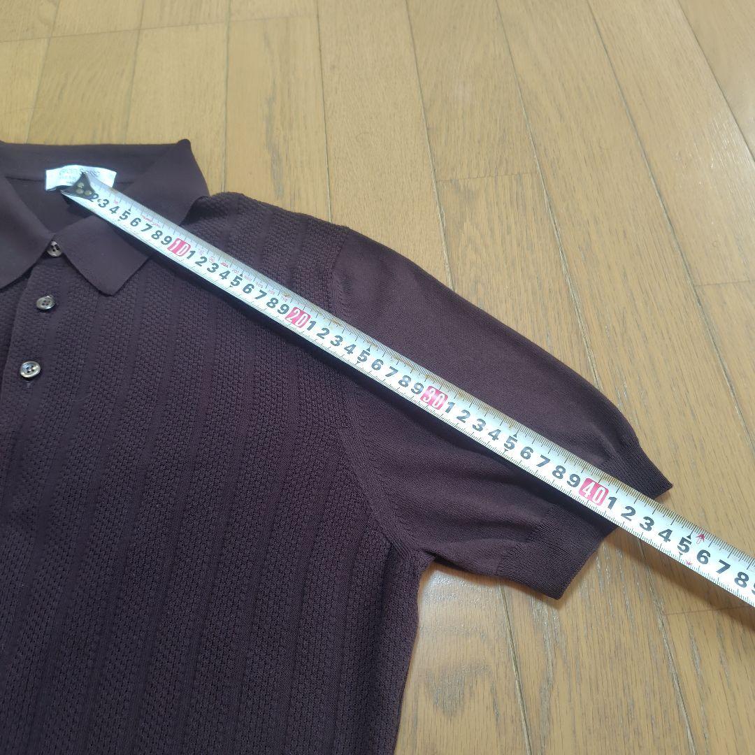 【美品】Gran Sasso ダークブラウン ポロシャツ