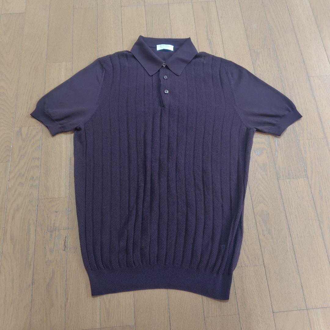 【美品】Gran Sasso ダークブラウン ポロシャツ
